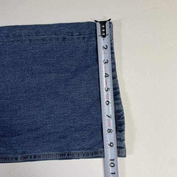 Saint & Sofia Jeans Size 26 Wide Straight Leg Hight Waist Denim Blue Medium Wash - Picture 8 of 9